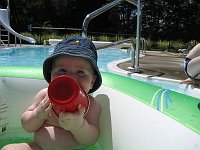  Nothin' like a cool tropical drink in the pool...