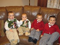  All the boys dressed up for Christmas..
